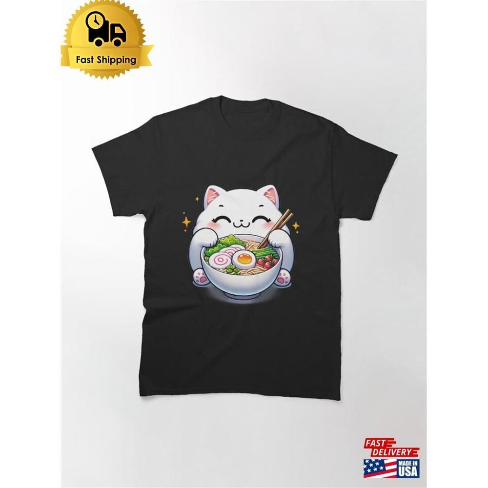 Ramen Cat Kawaii Anime Lover Sweet Classic T-Shirt